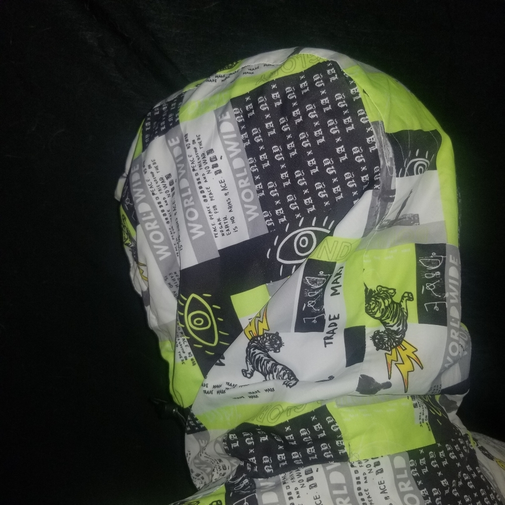 Forever 21 Mens Graphic Worldwide Windbreaker - Picture 5 of 10